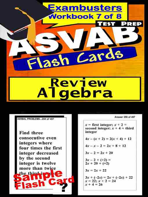 Title details for ASVAB Test Algebra Review—Exambusters Flashcards—Workbook 7 of 8 by ASVAB Exambusters - Available